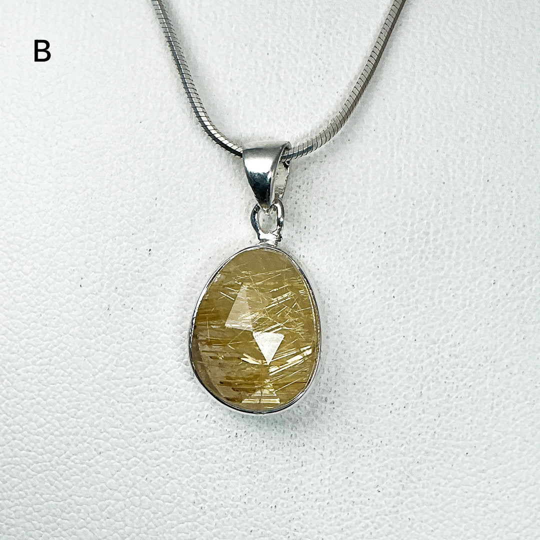 Rutilated Quartz Pendant-Rocks and Gems Canada