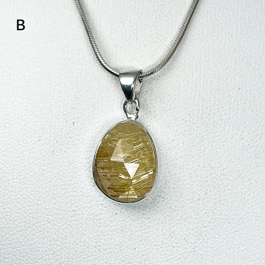 Rutilated Quartz Pendant-Rocks and Gems Canada