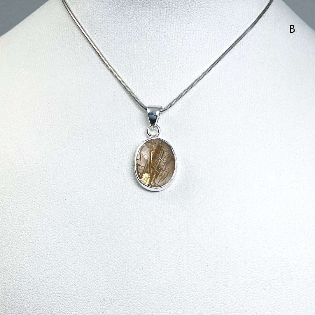 Rutilated Quartz Pendant-Rocks and Gems Canada