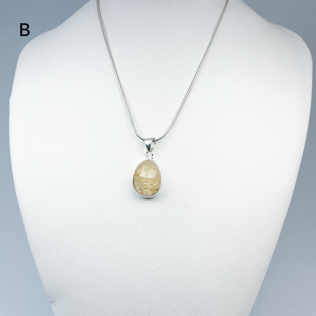 Rutilated Quartz Pendant-Rocks and Gems Canada