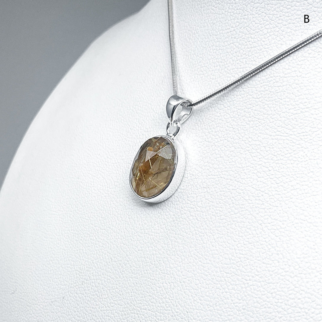 Rutilated Quartz Pendant-Rocks and Gems Canada