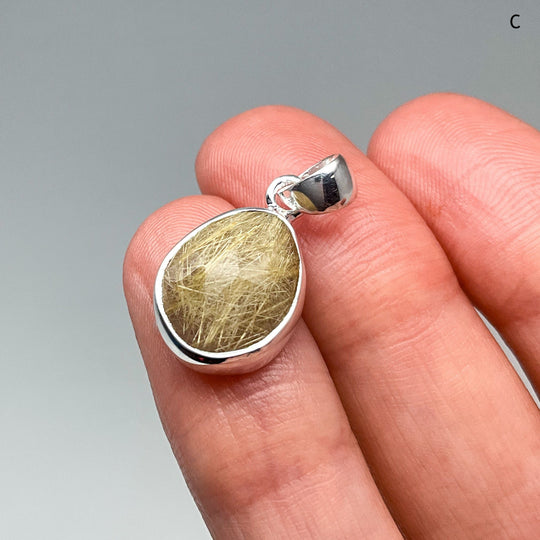 Rutilated Quartz Pendant-Rocks and Gems Canada