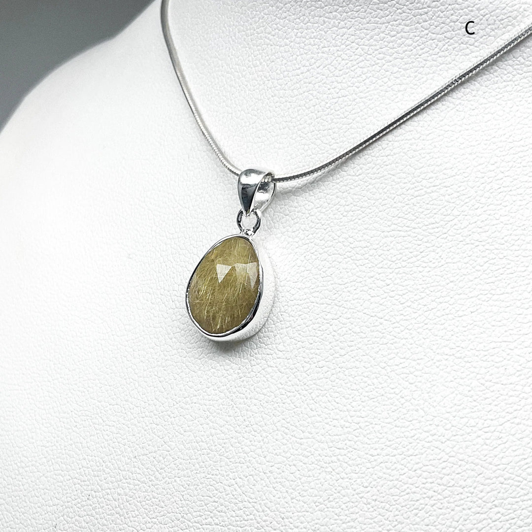 Rutilated Quartz Pendant-Rocks and Gems Canada