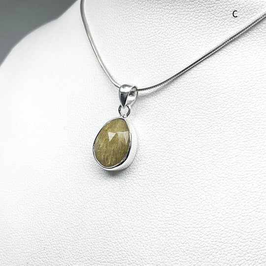 Rutilated Quartz Pendant-Rocks and Gems Canada