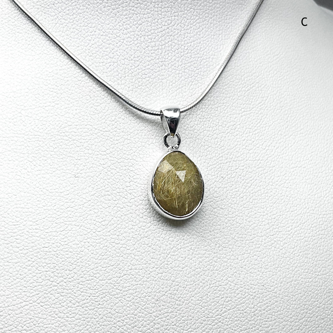 Rutilated Quartz Pendant-Rocks and Gems Canada