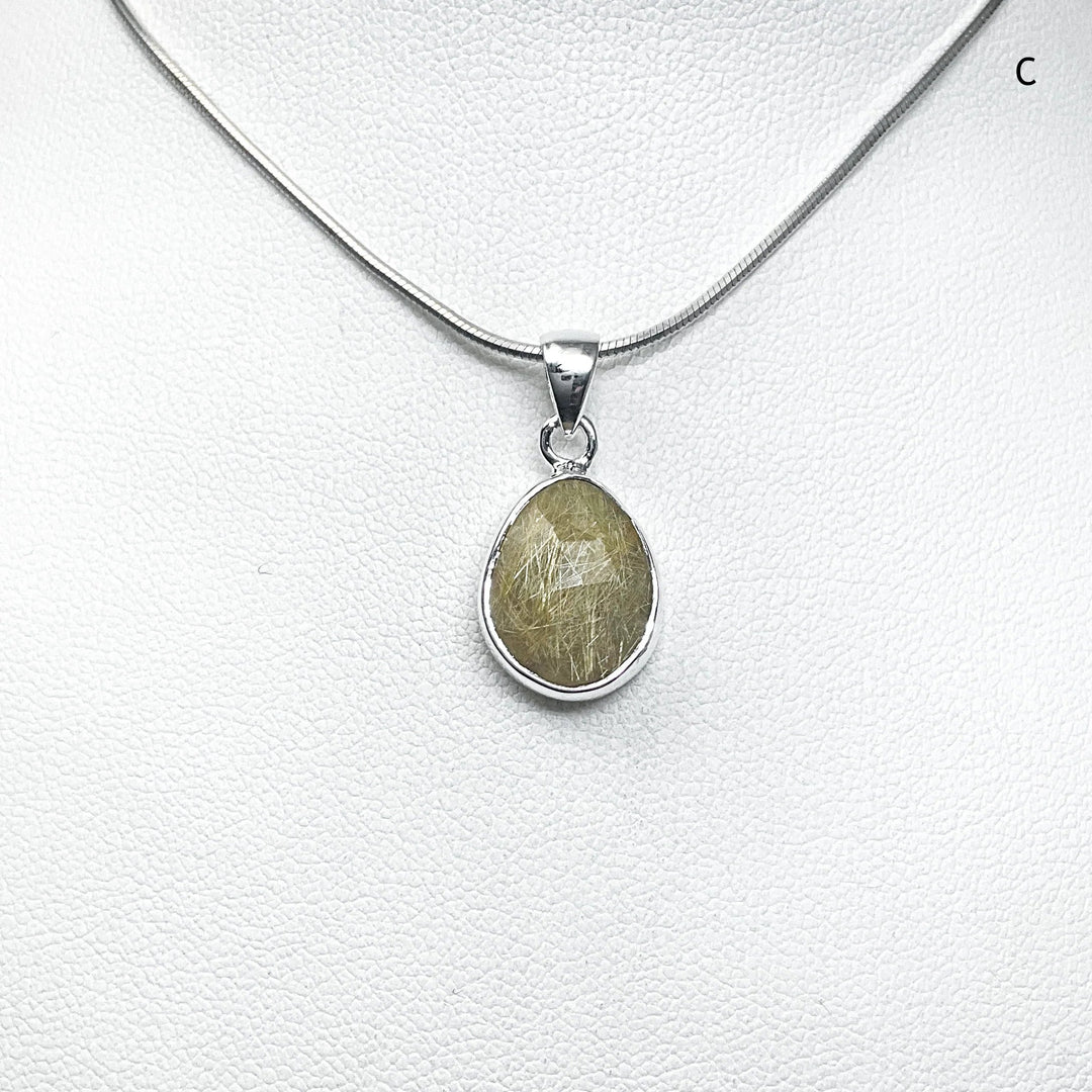 Rutilated Quartz Pendant-Rocks and Gems Canada