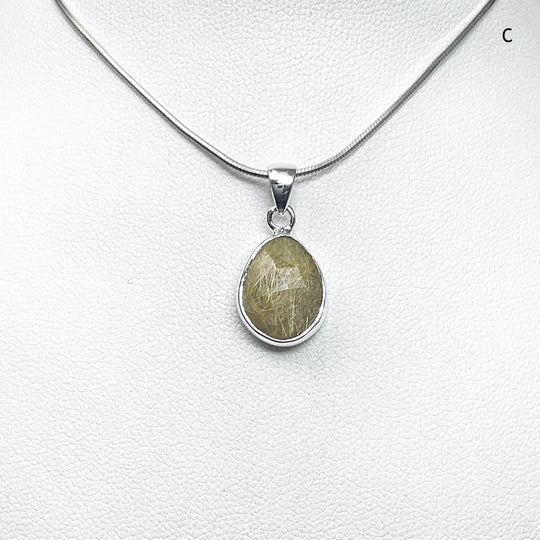 Rutilated Quartz Pendant-Rocks and Gems Canada