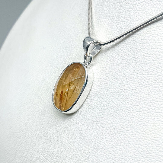 Rutilated Quartz Pendant-Rocks and Gems Canada