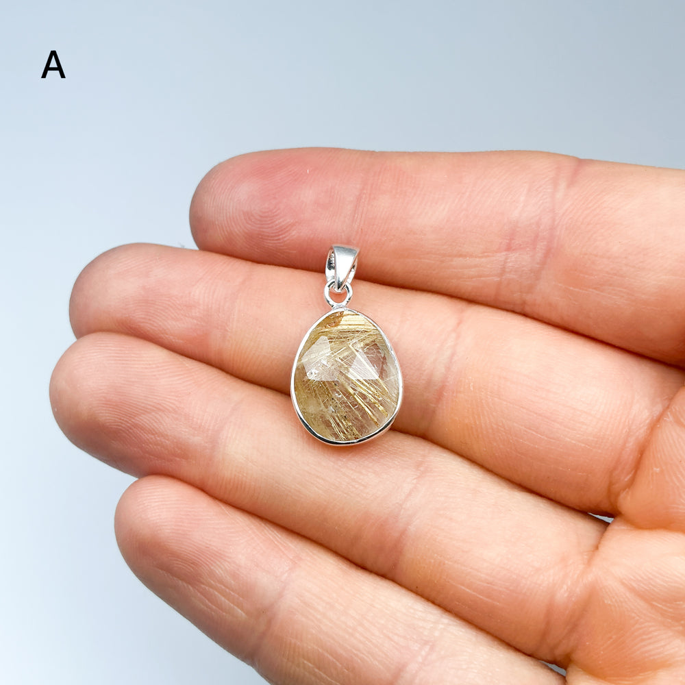 Rutilated Quartz Pendant-Rocks and Gems Canada