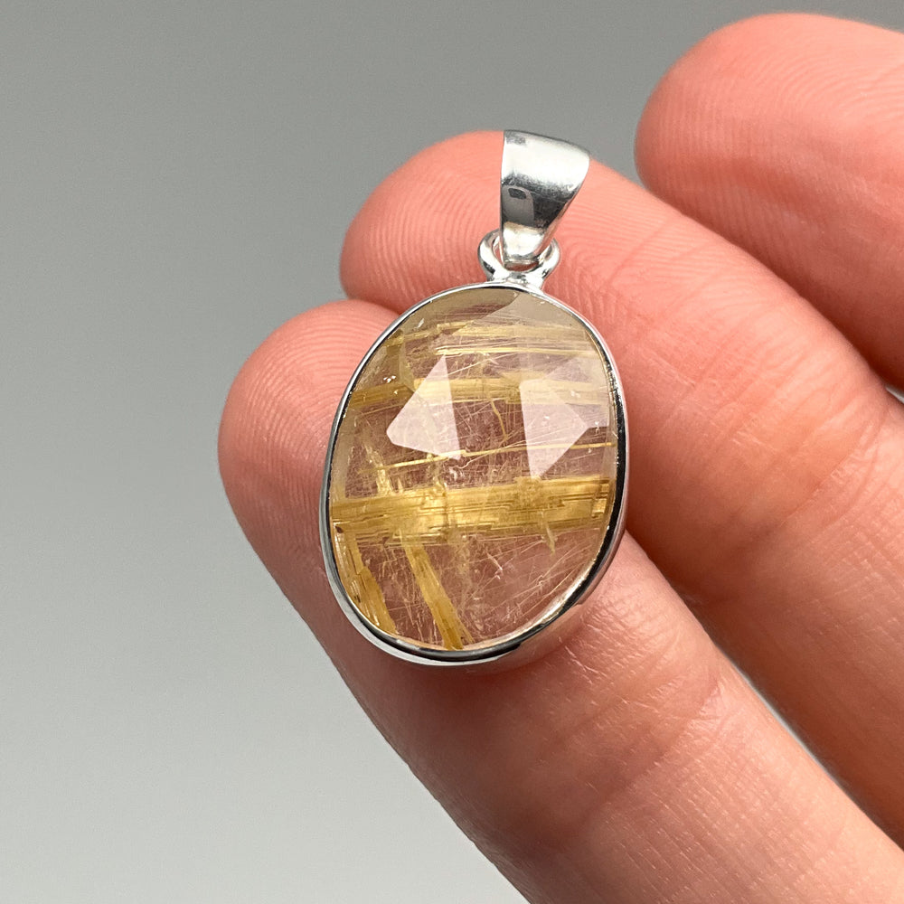 Rutilated Quartz Pendant-Rocks and Gems Canada