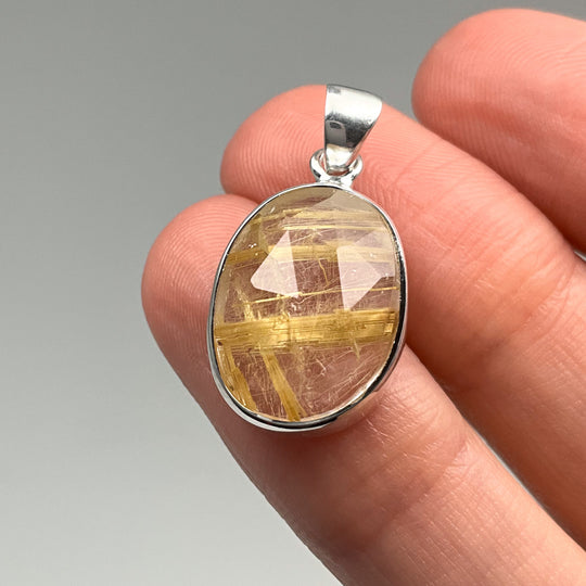 Rutilated Quartz Pendant-Rocks and Gems Canada