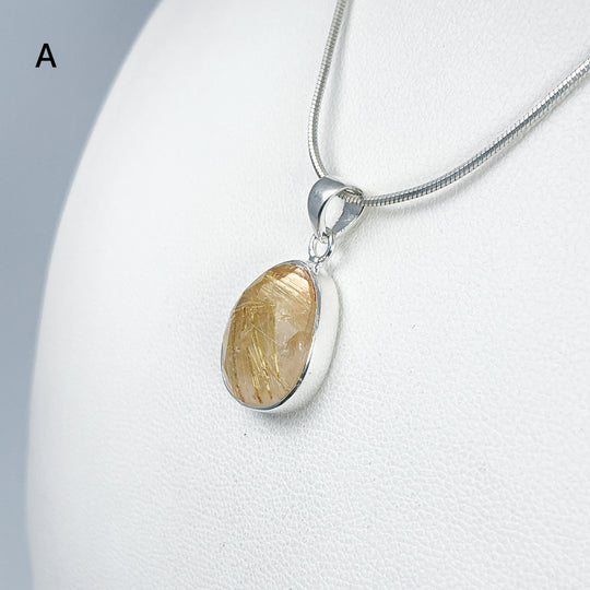 Rutilated Quartz Pendant-Rocks and Gems Canada
