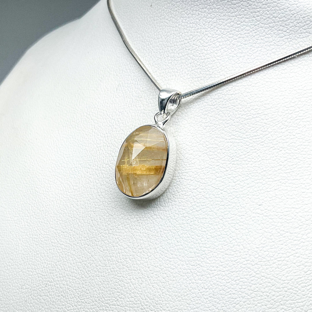 Rutilated Quartz Pendant-Rocks and Gems Canada