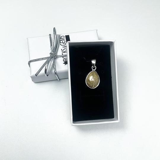 Rutilated Quartz Pendant-Rocks and Gems Canada