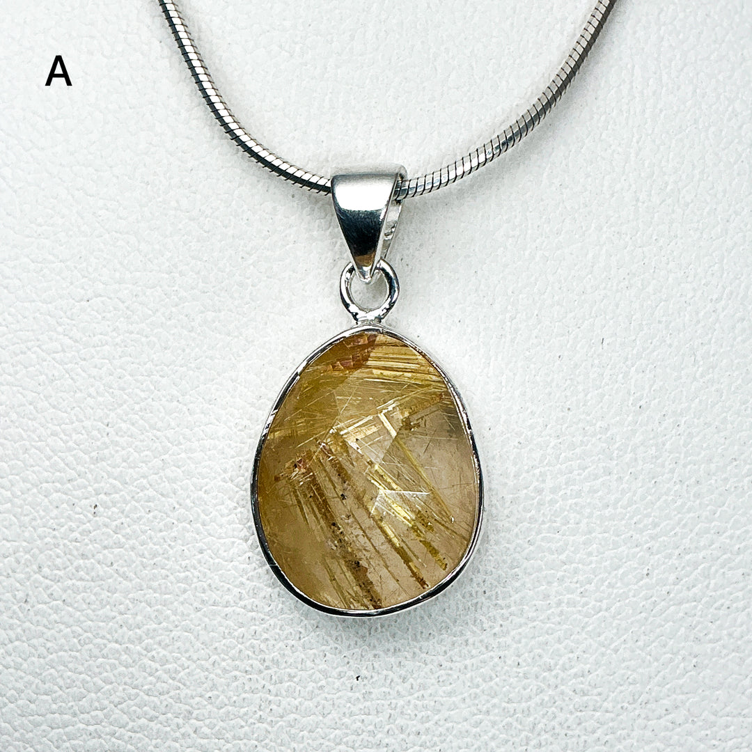 Rutilated Quartz Pendant-Rocks and Gems Canada