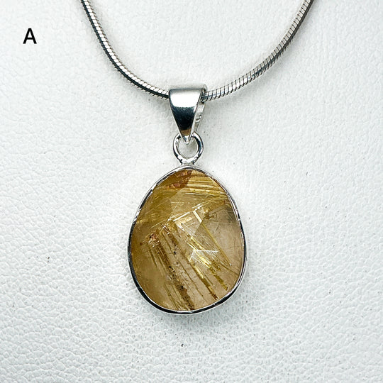 Rutilated Quartz Pendant-Rocks and Gems Canada