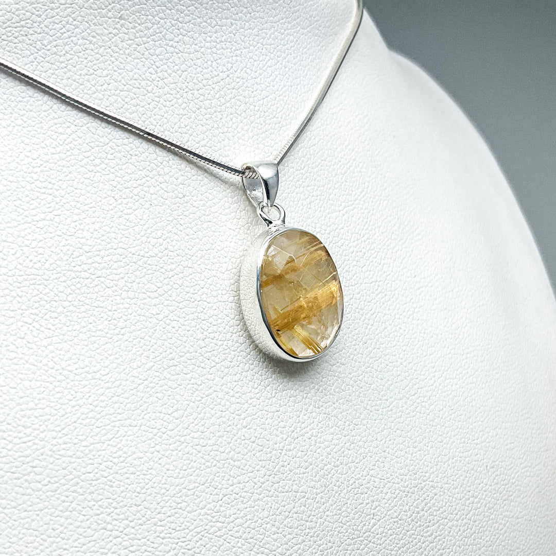 Rutilated Quartz Pendant-Rocks and Gems Canada