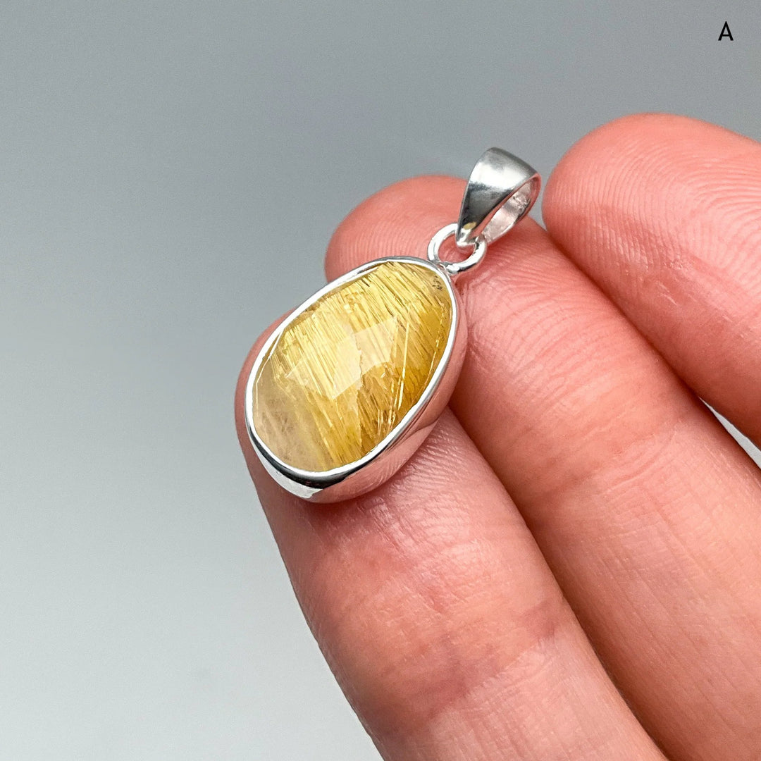 Rutilated Quartz Pendant-Rocks and Gems Canada