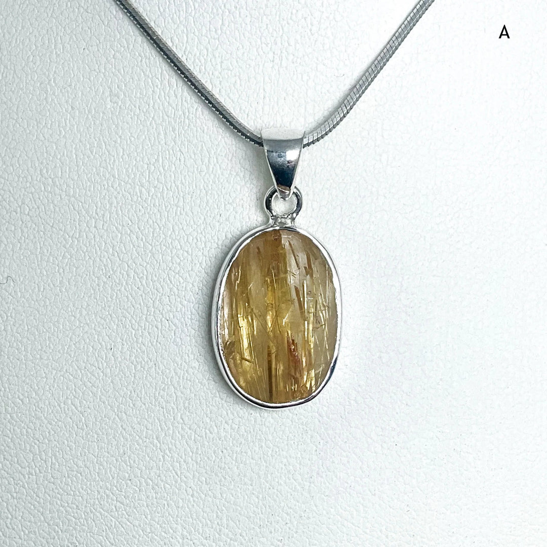 Rutilated Quartz Pendant-Rocks and Gems Canada