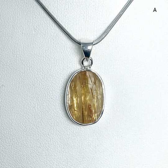 Rutilated Quartz Pendant-Rocks and Gems Canada