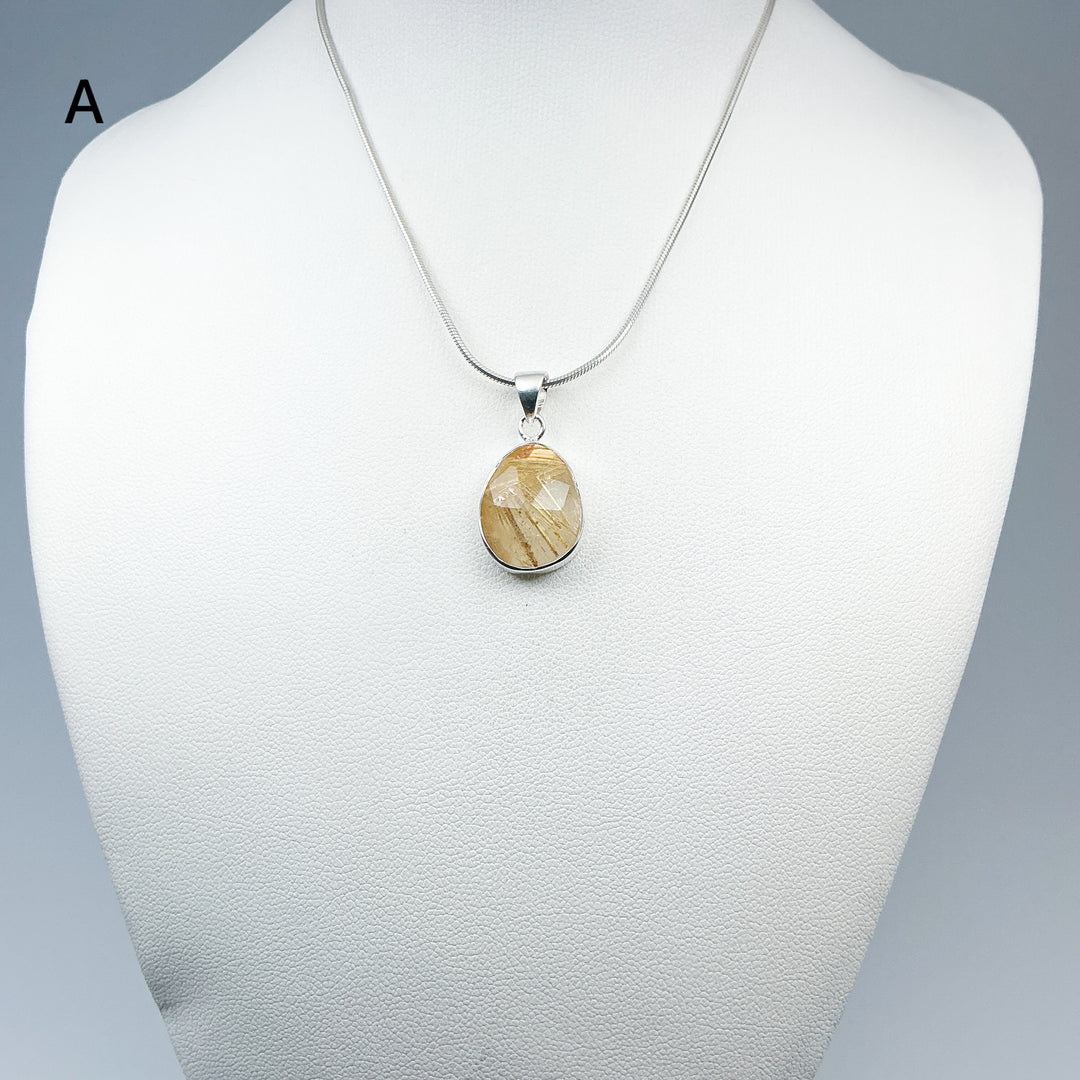 Rutilated Quartz Pendant-Rocks and Gems Canada
