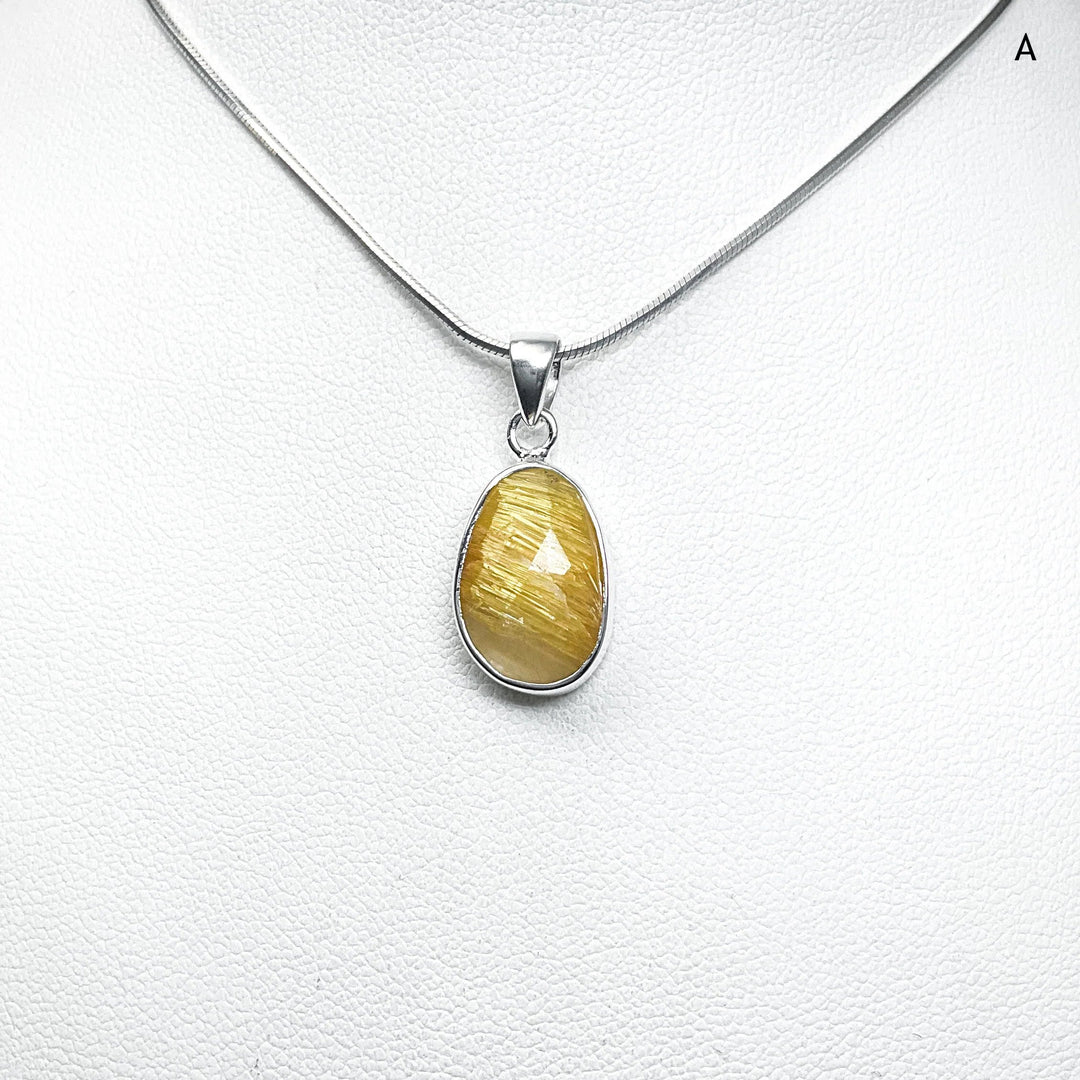 Rutilated Quartz Pendant-Rocks and Gems Canada