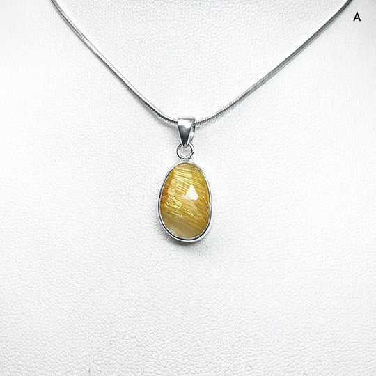 Rutilated Quartz Pendant-Rocks and Gems Canada