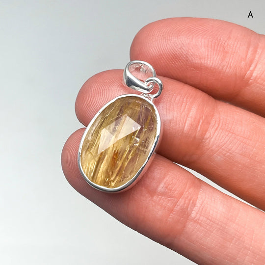 Rutilated Quartz Pendant-Rocks and Gems Canada