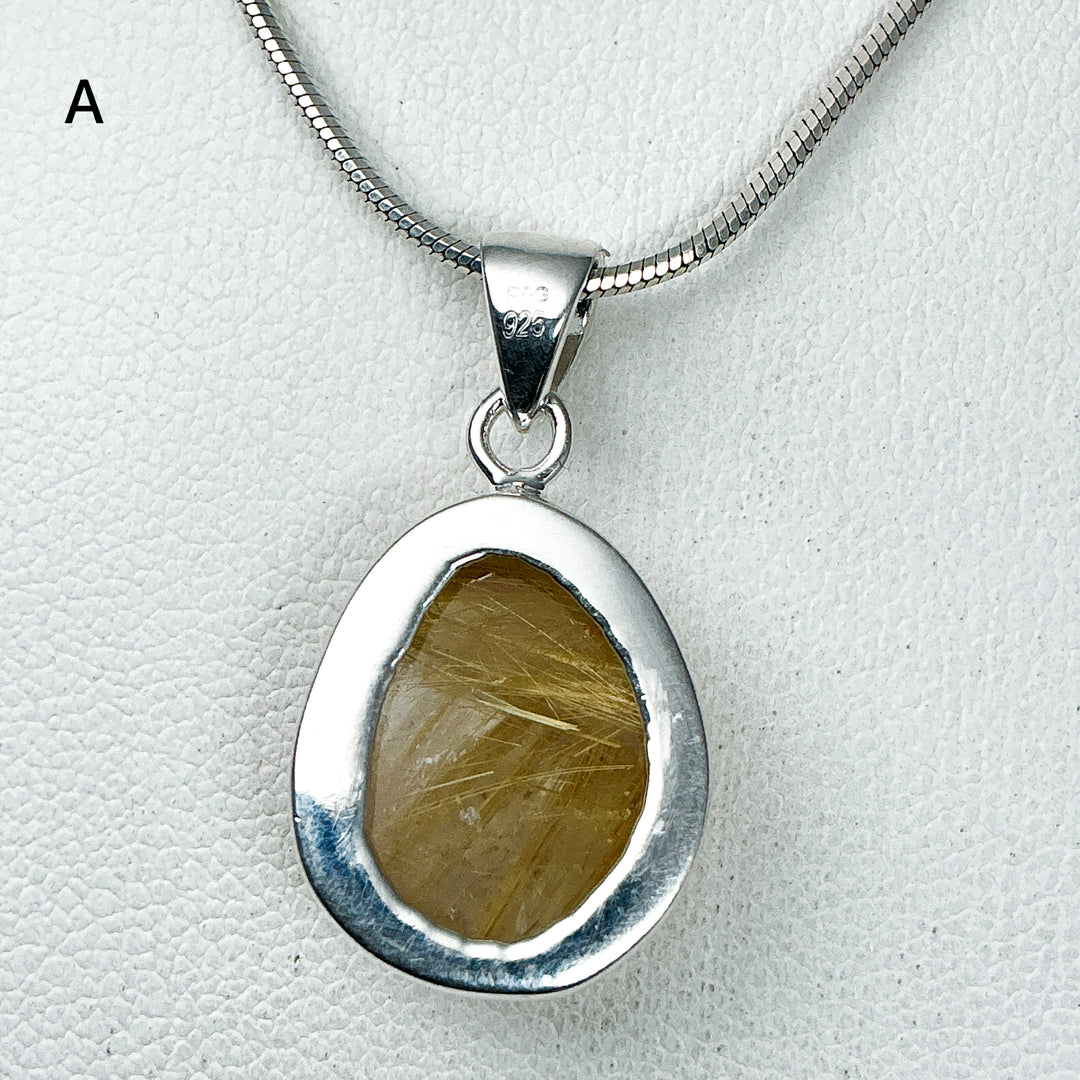 Rutilated Quartz Pendant-Rocks and Gems Canada