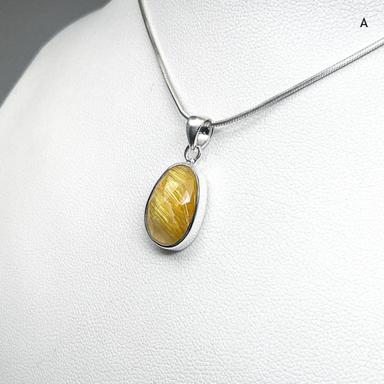 Rutilated Quartz Pendant-Rocks and Gems Canada