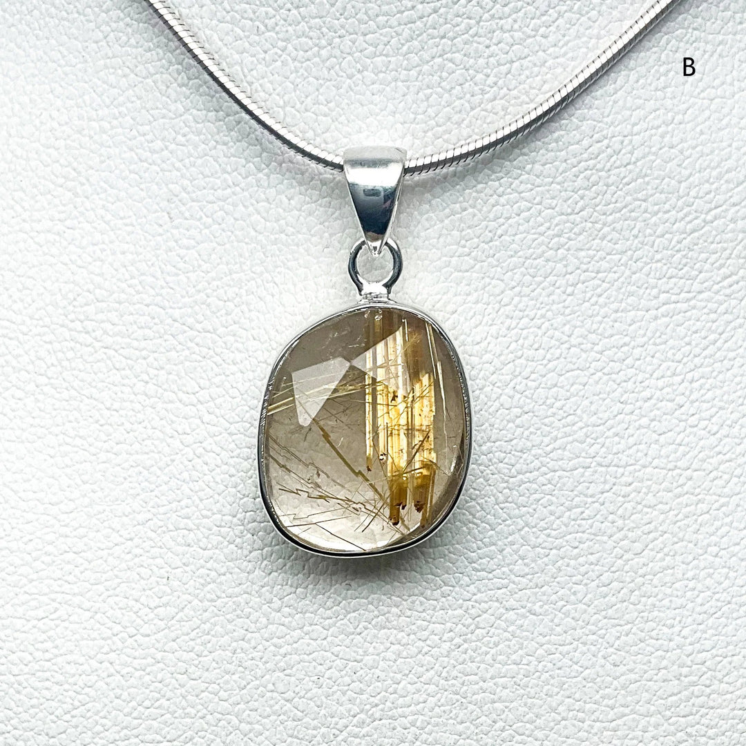Rutilated Quartz Pendant-Rocks and Gems Canada