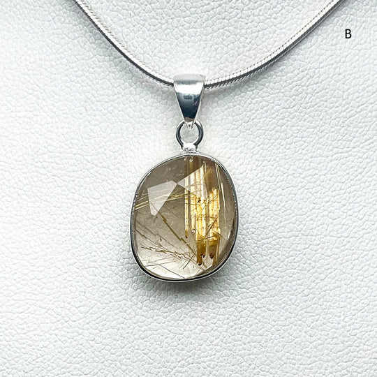 Rutilated Quartz Pendant-Rocks and Gems Canada