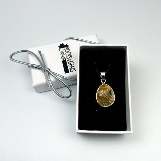 Rutilated Quartz Pendant-Rocks and Gems Canada