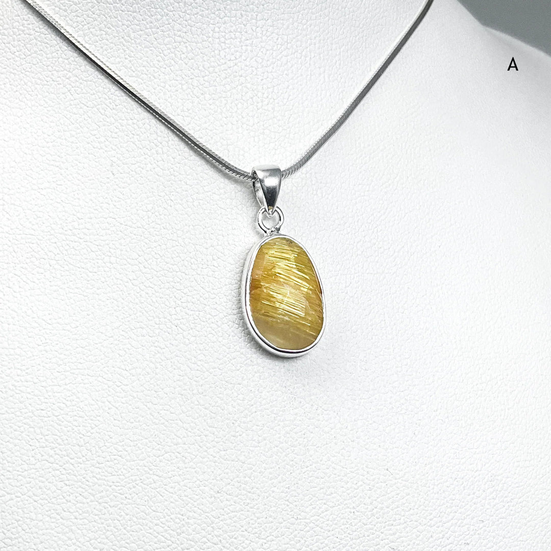 Rutilated Quartz Pendant-Rocks and Gems Canada