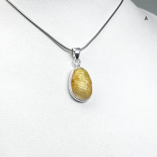 Rutilated Quartz Pendant-Rocks and Gems Canada