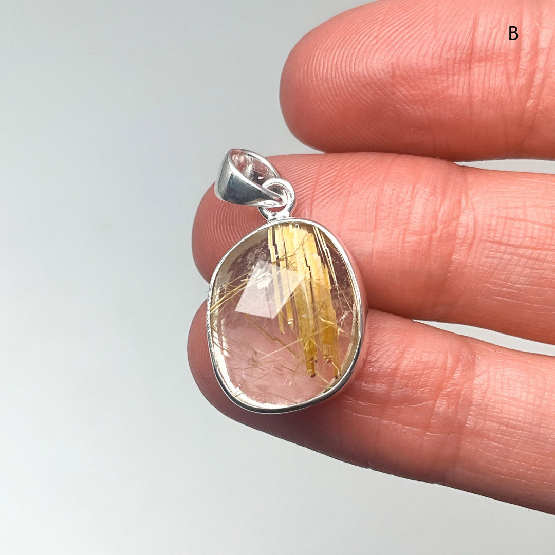 Rutilated Quartz Pendant-Rocks and Gems Canada
