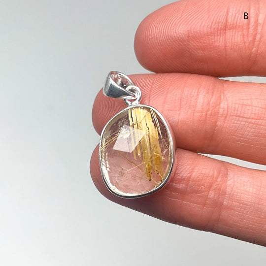 Rutilated Quartz Pendant-Rocks and Gems Canada