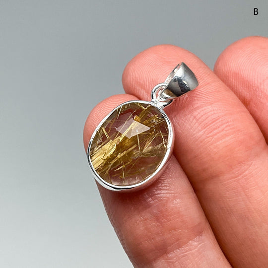 Rutilated Quartz Pendant-Rocks and Gems Canada