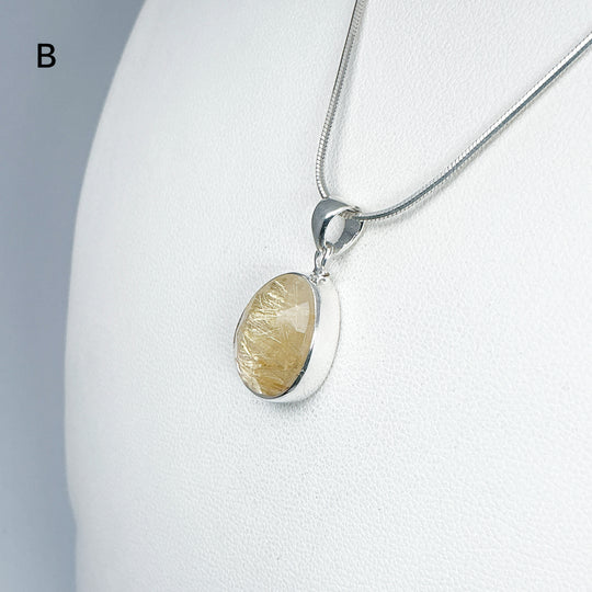Rutilated Quartz Pendant-Rocks and Gems Canada