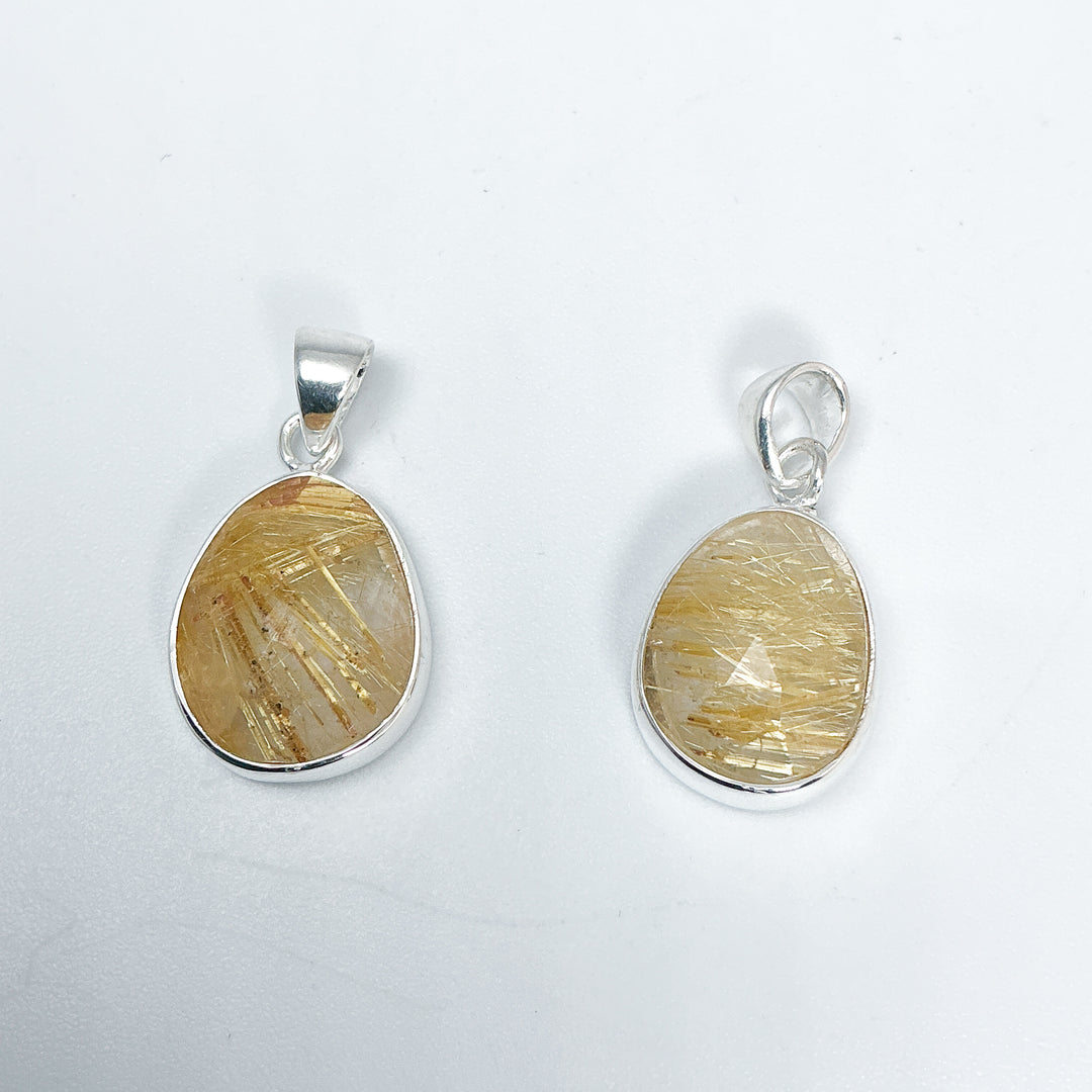 Rutilated Quartz Pendant-Rocks and Gems Canada