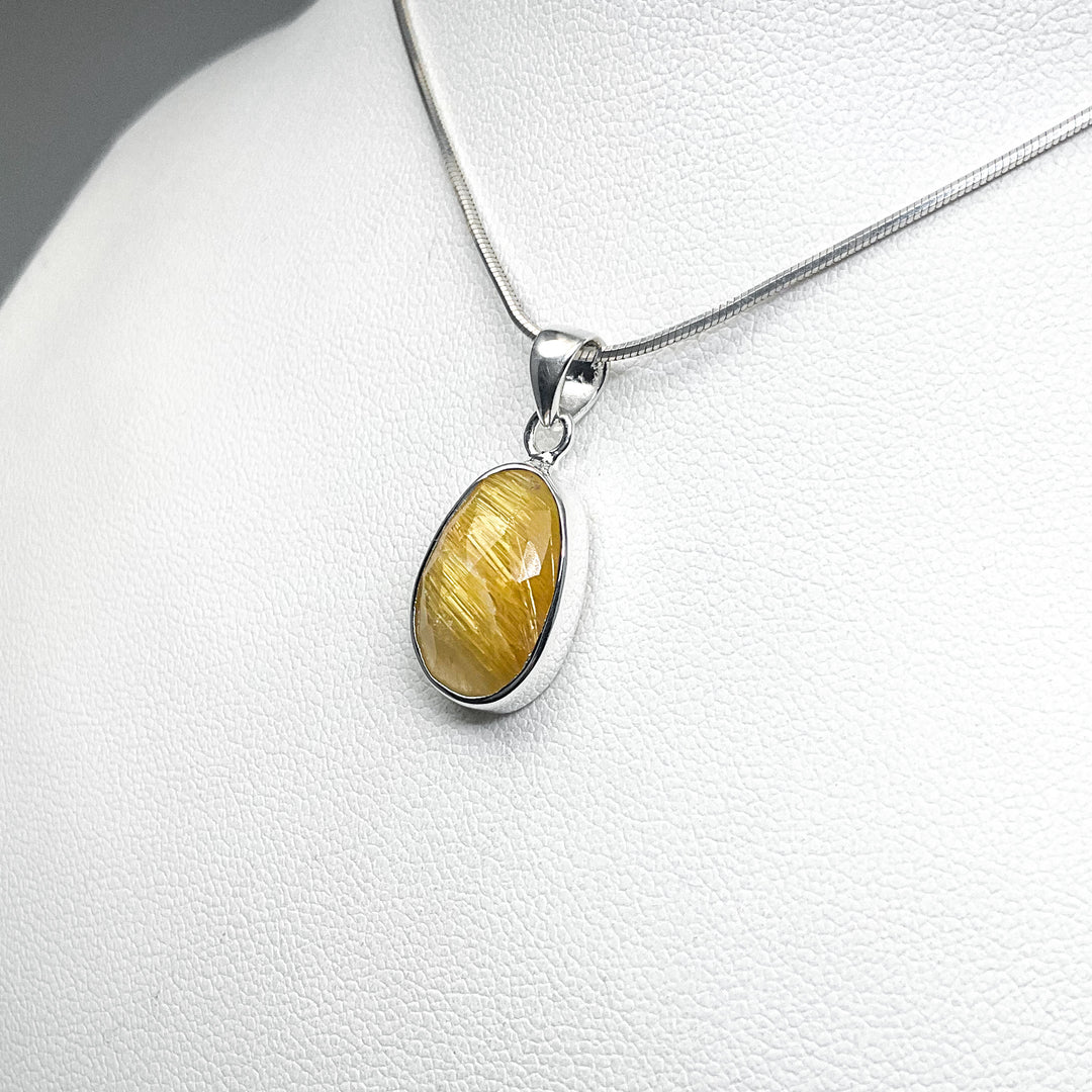 Rutilated Quartz Pendant-Rocks and Gems Canada