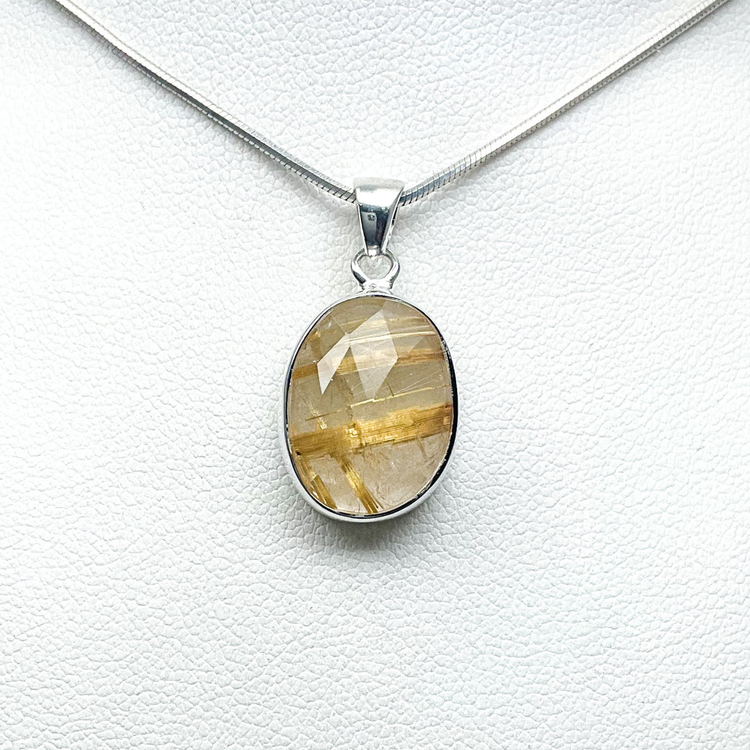 Rutilated Quartz Pendant-Rocks and Gems Canada