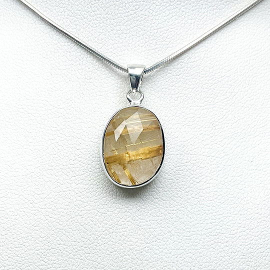 Rutilated Quartz Pendant-Rocks and Gems Canada