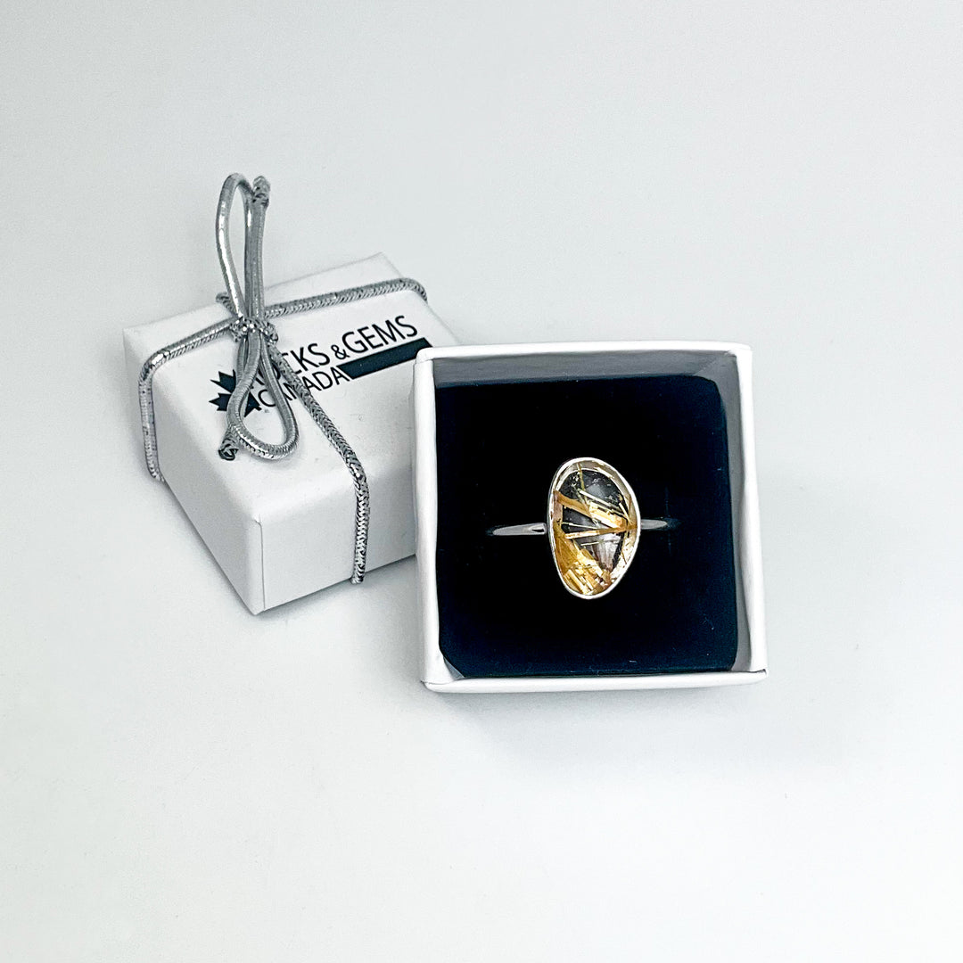 Rutilated Quartz Ring-Rocks and Gems Canada