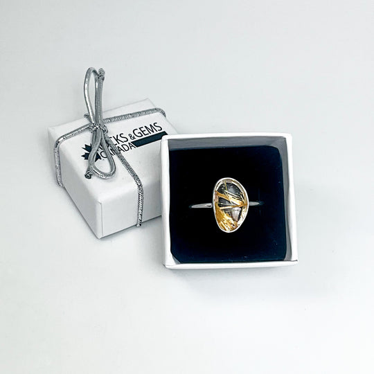 Rutilated Quartz Ring-Rocks and Gems Canada