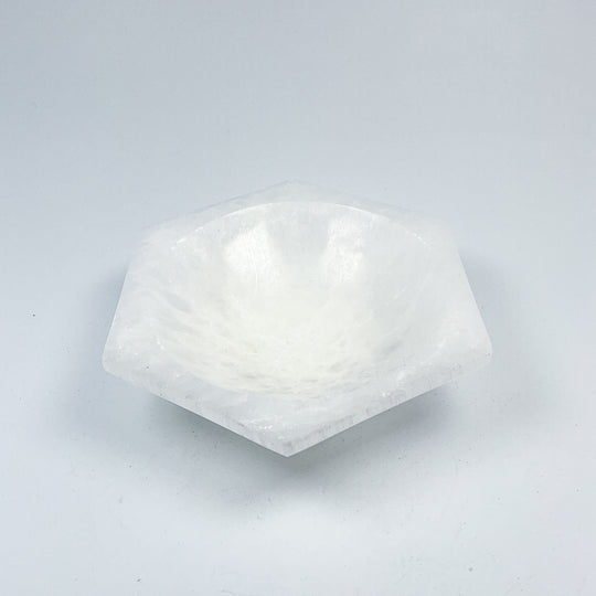 Selenite Hexagon Bowl-Rocks and Gems Canada