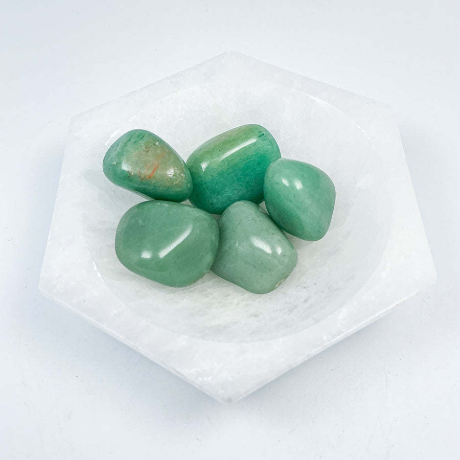 Selenite Hexagon Bowl-Rocks and Gems Canada