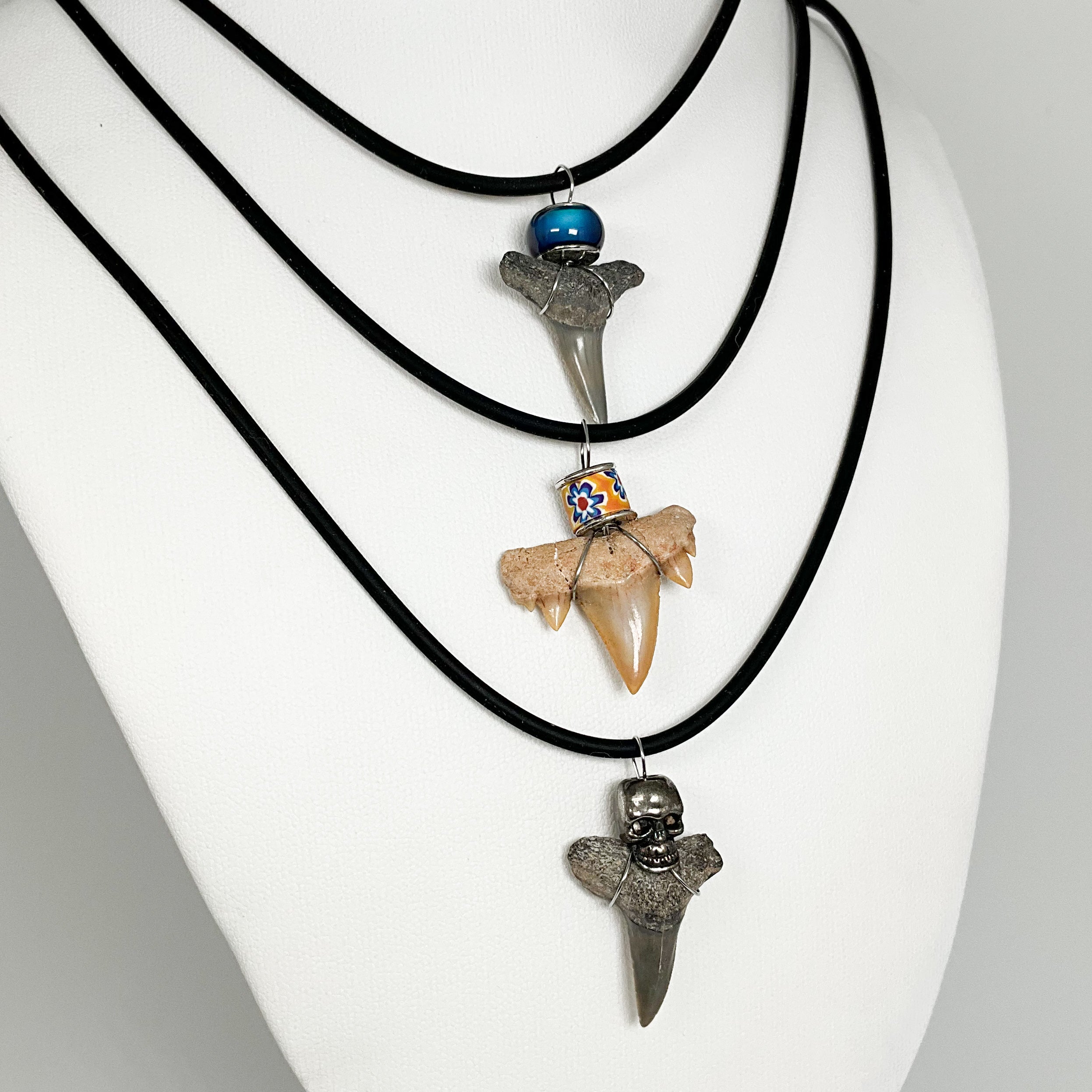Fossilized Shark Tooth Necklace - Rocks and Gems Canada