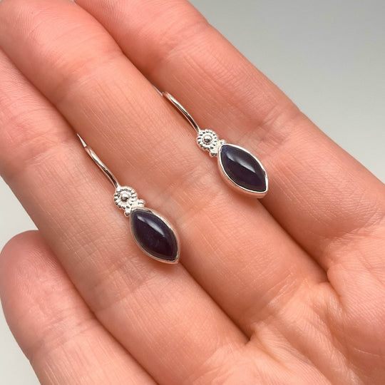 Sodalite Dangle Earrings-Rocks and Gems Canada