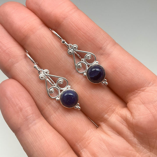 Sodalite Dangle Earrings-Rocks and Gems Canada